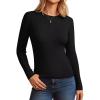 imageGRACE KARIN Womens 100 Merino Wool Sweater  Lightweight Soft ampamp Warm Slim Fit Pullover for Business CasualBlack