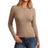 imageGRACE KARIN Womens 100 Merino Wool Sweater  Lightweight Soft ampamp Warm Slim Fit Pullover for Business CasualCamel