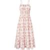 imageGRACE KARIN Womens 2025 Summer Maxi Dress Sleeveless Floral Spaghetti Strap Smocked Boho Beach Long Dress with PocketsBeige Floral