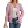 imageGRACE KARIN Womens Long Sleeve Button Up Chunky Cable Knit Cardigan Sweaters 2025 Fall Trendy Cardigans Sweaters JacketPink