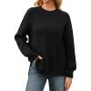 imageGRACE KARIN Womens Oversized Sweaters Casual Long Sleeve Crewneck Sweatshirt 2025 Fall Pullover Sweaters Top OutfitsBlack