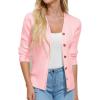 imageGRACE KARIN Womens Soft Knit Cardigan Sweater  Long Sleeve VNeck Button Up for Business Casual ampamp Lounge WearPink