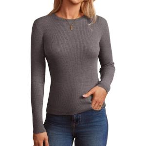 imageGRACE KARIN Womens 100 Merino Wool Sweater  Lightweight Soft ampamp Warm Slim Fit Pullover for Business CasualCoffee
