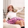 imageGRACE KARIN Girls Metallic Party Skirt Girls Fashion 3 Layer Ruffle Skirt 514YPink