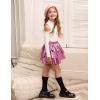 imageGRACE KARIN Girls Metallic Party Skirt Girls Fashion 3 Layer Ruffle Skirt 514YPink