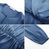 imageGRACE KARIN Womens Long Sleeve Blouse Dressy 2025 Satin Silk Crew Neck High Waist Peplum Shirts Work Business Casual TopsGrey Blue
