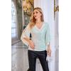 imageGRACE KARIN Womens Sequin Tops 34 Sleeve Glitter Sparkly Shimmer Party Dressy Blouse VNeck Disco Club Concert ShirtsColorful Silvery