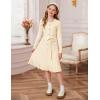 imageGRACE KARIN Girls Fall Sweater Dress Tween Long Sleeve Fashion Button Front Fancy Ruffle Winter Casual Dresses Size 614Cream