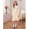 imageGRACE KARIN Girls Fall Sweater Dress Tween Long Sleeve Fashion Button Front Fancy Ruffle Winter Casual Dresses Size 614Cream