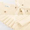 imageGRACE KARIN Girls Fall Sweater Dress Tween Long Sleeve Fashion Button Front Fancy Ruffle Winter Casual Dresses Size 614Cream