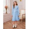 imageGRACE KARIN Girls Fall Sweater Dress Tween Long Sleeve Fashion Button Front Fancy Ruffle Winter Casual Dresses Size 614Light Blue