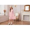 imageGRACE KARIN Girls Fall Sweater Dress Tween Long Sleeve Fashion Button Front Fancy Ruffle Winter Casual Dresses Size 614Pink