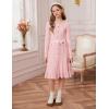 imageGRACE KARIN Girls Fall Sweater Dress Tween Long Sleeve Fashion Button Front Fancy Ruffle Winter Casual Dresses Size 614Pink
