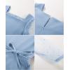 imageGRACE KARIN Girls Long Sleeve Dress Party Formal Contrast Mesh Puff High Waist Tie Square Neck 612 YearsLight Blue
