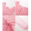 imageGRACE KARIN Girls Long Sleeve Dress Party Formal Contrast Mesh Puff High Waist Tie Square Neck 612 YearsPink