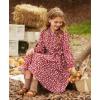 imageGRACE KARIN Girls Long Sleeve Fall Dresses Floral Hawaiian Party Dress for Teen Casual Pleated Outfits Size 614YWine Redcolorful Floral