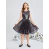 imageGRACE KARIN Girls Sequin Dress Sleeveless Prom Party Formal Graduations Fancy Tween Girls Dresses Size 512Colorful Black
