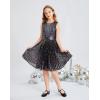 imageGRACE KARIN Girls Sequin Dress Sleeveless Prom Party Formal Graduations Fancy Tween Girls Dresses Size 512Colorful Black