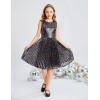 imageGRACE KARIN Girls Sequin Dress Sleeveless Prom Party Formal Graduations Fancy Tween Girls Dresses Size 512Colorful Black