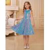 imageGRACE KARIN Girls Sequin Dress Sleeveless Prom Party Formal Graduations Fancy Tween Girls Dresses Size 512Colorfulblue
