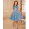 imageGRACE KARIN Girls Sequin Dress Sleeveless Prom Party Formal Graduations Fancy Tween Girls Dresses Size 512Colorfulblue
