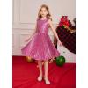 imageGRACE KARIN Girls Sequin Dress Sleeveless Prom Party Formal Graduations Fancy Tween Girls Dresses Size 512Hot Pink