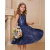 imageGRACE KARIN Girls Sequin Dress Sleeveless Prom Party Formal Graduations Fancy Tween Girls Dresses Size 512Navy Blue