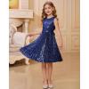 imageGRACE KARIN Girls Sequin Dress Sleeveless Prom Party Formal Graduations Fancy Tween Girls Dresses Size 512Navy Blue