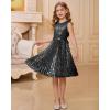 imageGRACE KARIN Girls Sequin Dress Sleeveless Prom Party Formal Graduations Fancy Tween Girls Dresses Size 512Normal Black