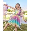 imageGRACE KARIN Girls Sequin Dress Sleeveless Prom Party Formal Graduations Fancy Tween Girls Dresses Size 512Rainbow
