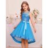 imageGRACE KARIN Girls Sequin Party Formal Dress Wedding Guest Sparkle Fancy Birthday Tulle High Low Prom Dresses 614 YearsBlue