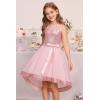 imageGRACE KARIN Girls Sequin Party Formal Dress Wedding Guest Sparkle Fancy Birthday Tulle High Low Prom Dresses 614 YearsPink