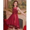 imageGRACE KARIN Girls Sequin Party Formal Dress Wedding Guest Sparkle Fancy Birthday Tulle High Low Prom Dresses 614 YearsRed