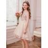 imageGRACE KARIN Girls Sequin Party Formal Dress Wedding Guest Sparkle Fancy Birthday Tulle High Low Prom Dresses 614 YearsRose Gold