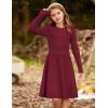 imageGRACE KARIN Girls Sweater Dress Fall Winter Long Sleeve Cable Knit Pullover Dresses for Girls 512YBurgundy