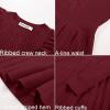 imageGRACE KARIN Girls Sweater Dress Fall Winter Long Sleeve Cable Knit Pullover Dresses for Girls 512YBurgundy