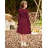 imageGRACE KARIN Girls Sweater Dress Fall Winter Long Sleeve Cable Knit Pullover Dresses for Girls 512YBurgundy