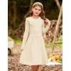 imageGRACE KARIN Girls Sweater Dress Fall Winter Long Sleeve Cable Knit Pullover Dresses for Girls 512YCream