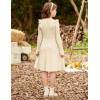 imageGRACE KARIN Girls Sweater Dress Fall Winter Long Sleeve Cable Knit Pullover Dresses for Girls 512YCream