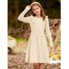 imageGRACE KARIN Girls Sweater Dress Fall Winter Long Sleeve Cable Knit Pullover Dresses for Girls 512YCream