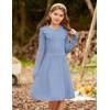 imageGRACE KARIN Girls Sweater Dress Fall Winter Long Sleeve Cable Knit Pullover Dresses for Girls 512YLight Blue