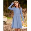 imageGRACE KARIN Girls Sweater Dress Fall Winter Long Sleeve Cable Knit Pullover Dresses for Girls 512YLight Blue
