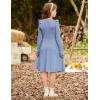 imageGRACE KARIN Girls Sweater Dress Fall Winter Long Sleeve Cable Knit Pullover Dresses for Girls 512YLight Blue