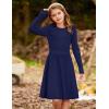 imageGRACE KARIN Girls Sweater Dress Fall Winter Long Sleeve Cable Knit Pullover Dresses for Girls 512YNavy Blue
