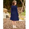 imageGRACE KARIN Girls Sweater Dress Fall Winter Long Sleeve Cable Knit Pullover Dresses for Girls 512YNavy Blue