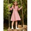 imageGRACE KARIN Girls Sweater Dress Fall Winter Long Sleeve Cable Knit Pullover Dresses for Girls 512YPink