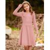 imageGRACE KARIN Girls Sweater Dress Fall Winter Long Sleeve Cable Knit Pullover Dresses for Girls 512YPink
