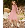 imageGRACE KARIN Girls Sweater Dress Fall Winter Long Sleeve Cable Knit Pullover Dresses for Girls 512YPink