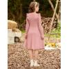 imageGRACE KARIN Girls Sweater Dress Fall Winter Long Sleeve Cable Knit Pullover Dresses for Girls 512YPink