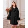 imageGRACE KARIN Girls Winter Dress Coat Girl Faux Fur Long Sleeve Jacket Kids Long Lined Outerwear with Pockets BeltBlack